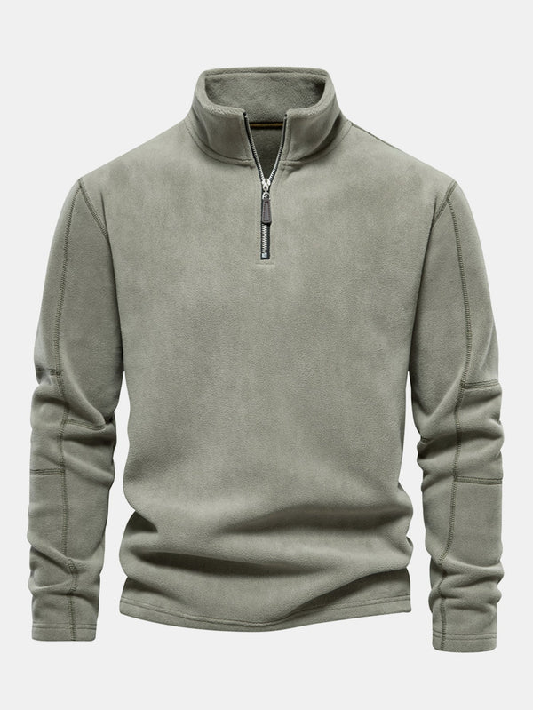 Sudadera polar con cremallera de cuarto