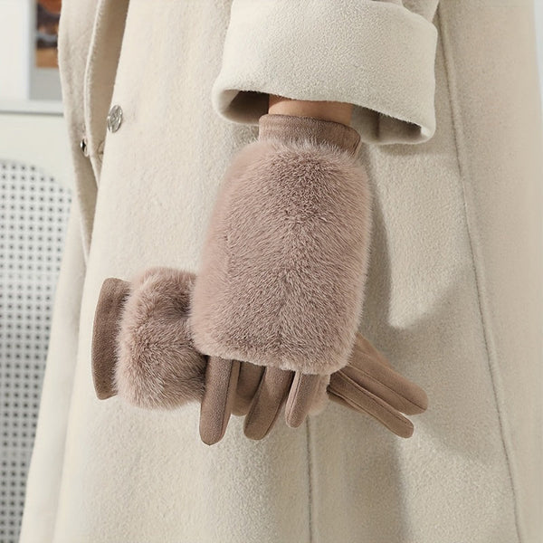 Gants en peluche chauds