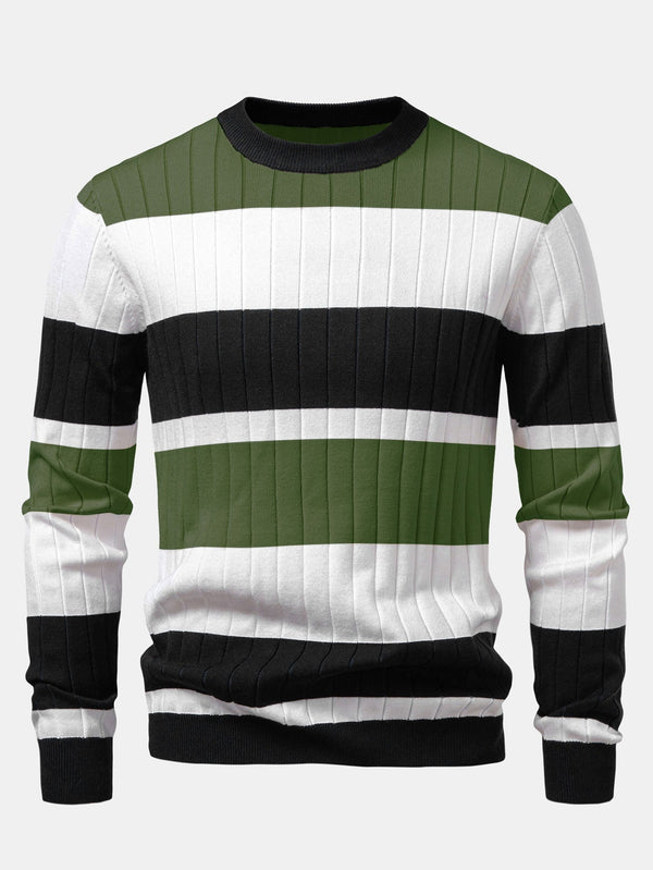 Stripe Crew Neck Sweater