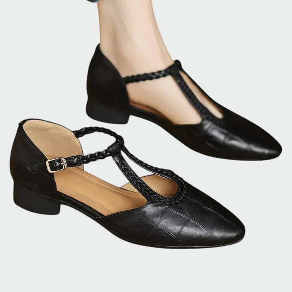Olivia - Chaussures Mary Jane à bride en T et bout pointu
