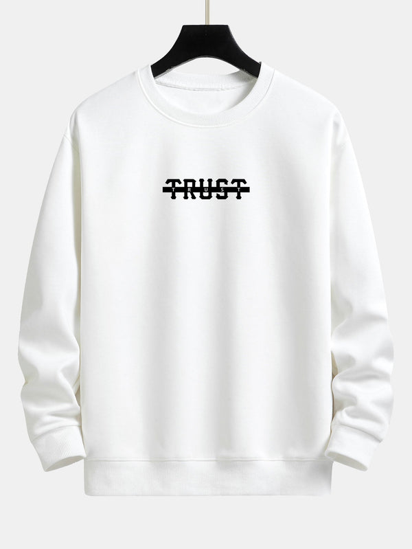 Relaxed Fit Trust Print Hoodie