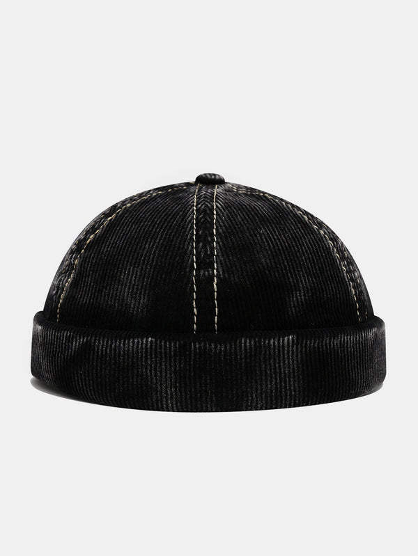 Bonnet rétro en velours côtelé pour l'automne et l'hiver