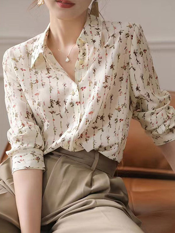 Chemise Polo Rétro Imprimée Lettre Abigail
