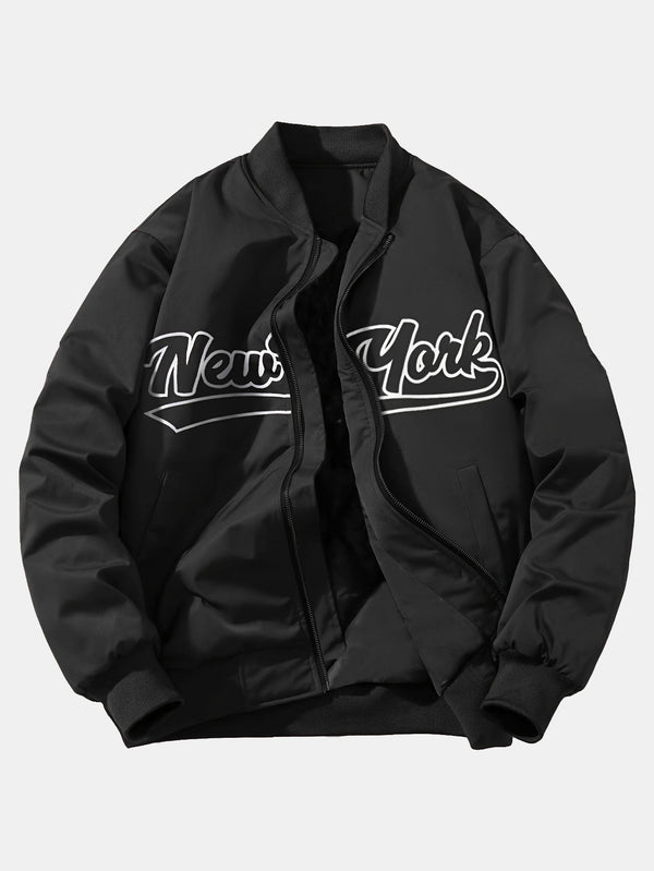 New York Brooklyn Rugby Print Jacket