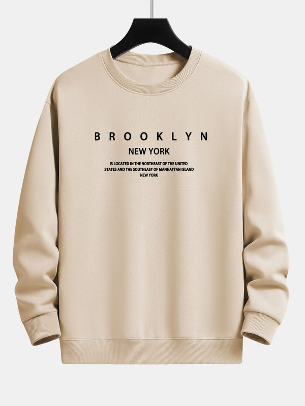NY Brooklyn Print Relax Fit Sweatshirt