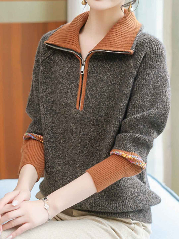Pull en tricot à revers Madeline