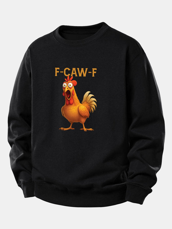 Rooster Print Relax Fit Sweatshirt