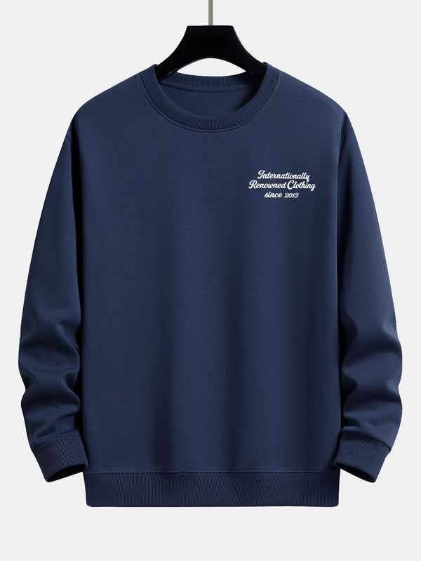 Slogan Print Relax Fit Sweatshirt