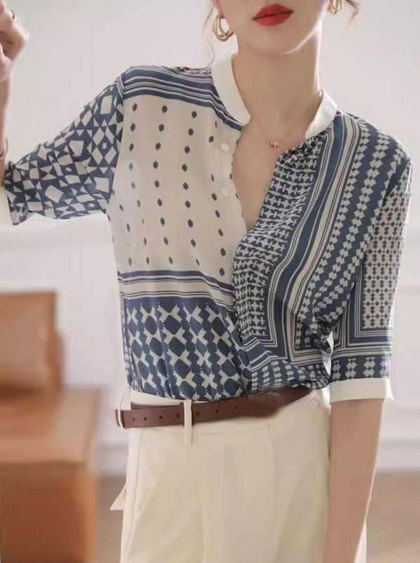 Chemise à Rayures à Carreaux Julia