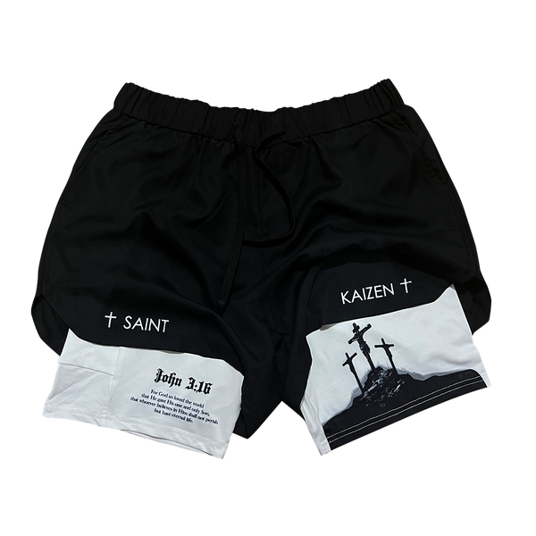 Shorts de Performance Crucifixion - Noir