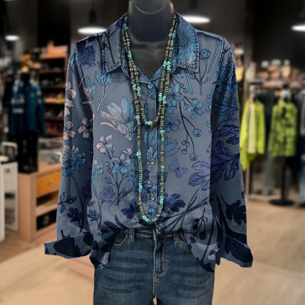 Chemisier Décontracté à Motif Floral