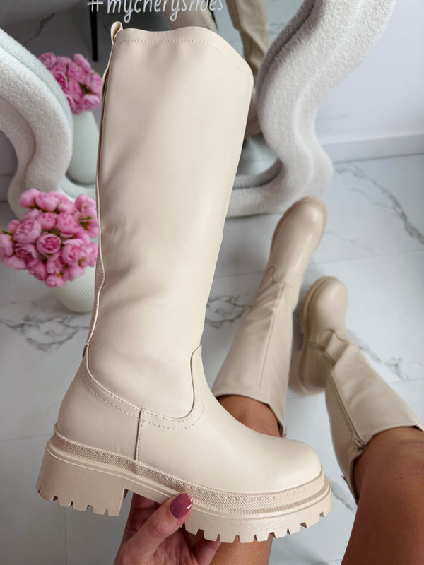 Bottes Hautes Beiges Anetta