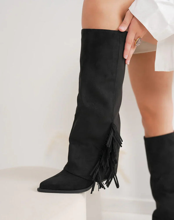 Bottes Noires Misha Fringle