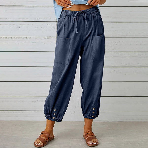 【Coton Et Lin】Pantalons Décontractés Confortables