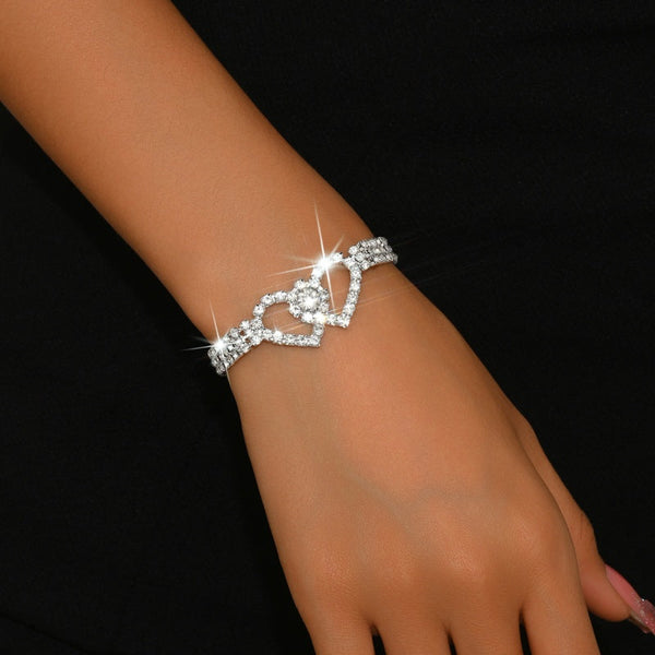 Bracelet Vintage en Forme de Cœur