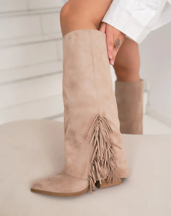 Bottes Taupe Misha Fringle