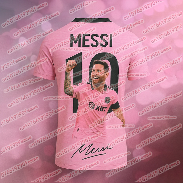Maillot de football en 3D imprimé Messi pour hommes - Collection de fans élégante pour les sports en plein air