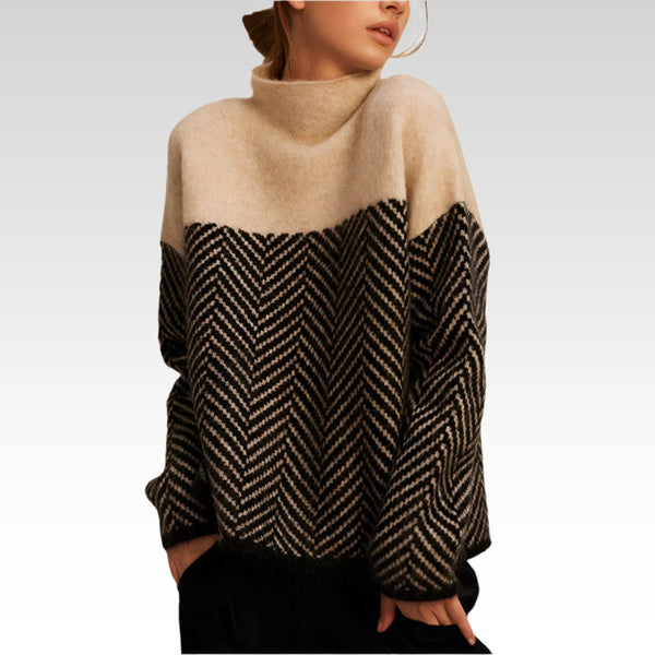 ADELIE | Pull à col roulé premium en tricot noble