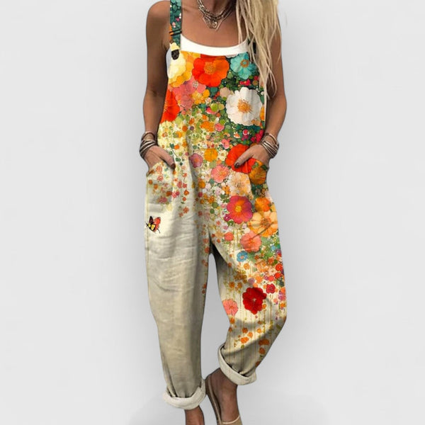 Calista | Combinaison Pantalon Fleurie Vintage pour Femme