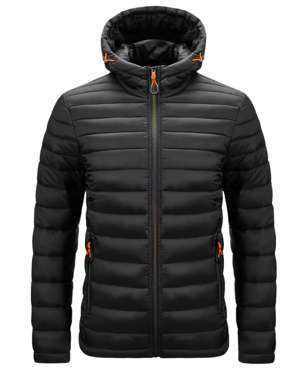 Elegante chaqueta con capucha