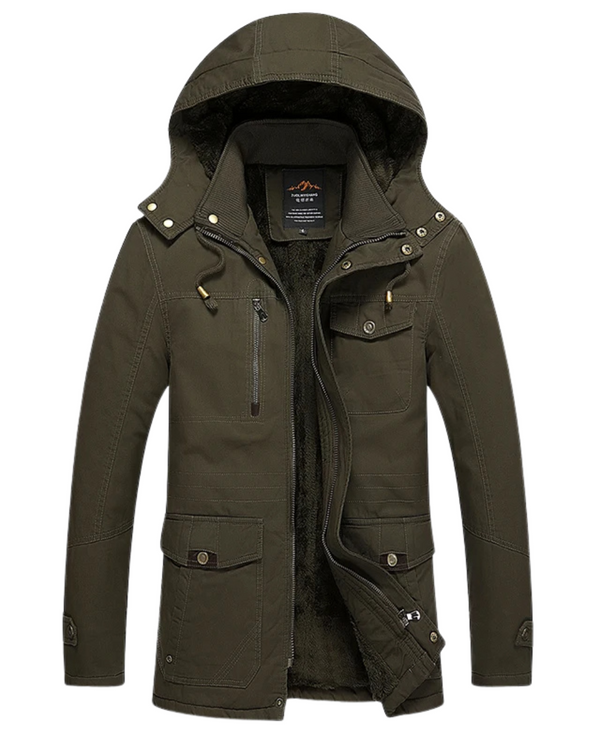 Elegante chaqueta de invierno acolchada de algodón
