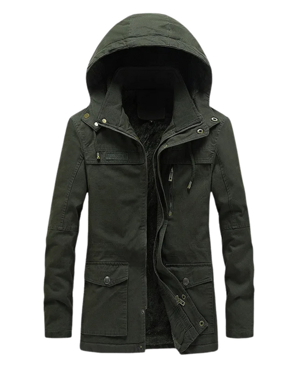 Elegante chaqueta de invierno cortaviento
