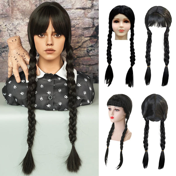PERRUQUE DE MERCREDI ADDAMS